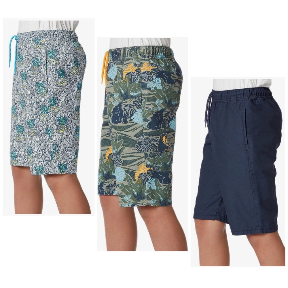 🆕 3 Pack - UNIONBAY Youth Boys Shorts Medium (10/12)